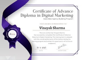Advace Digital Marketing Certification
