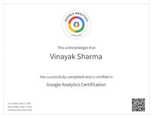 A proof a certified Google Analytics Person