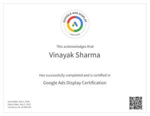 This is a Google Dispaly Ad Certification